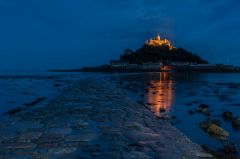 St Michael's Mount, The causeway at night