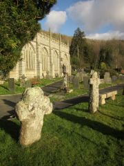 Celtic crosses in the churchyard (c) Derek Harper