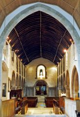 Looking west down the central aisle