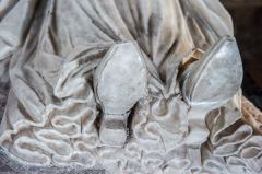 The feet of Lady Smithson's effigy