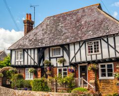 An attractive timber-framed house