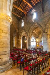 The church nave and pillars