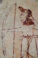 Stoke Dry, St Andrew's Church, Wall painting - archer 2