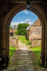 Looking towards the old barn
