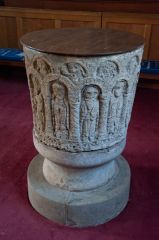 Stoneleigh, St Mary's Church, Norman font