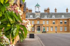 The stables and house front facade