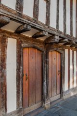 The timber-framed exterior