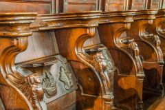 Medieval misericords in the chancel
