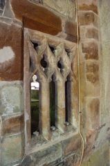 Tarrant Rushton, St Mary's Church, Another medieval squint beside the chancel arch