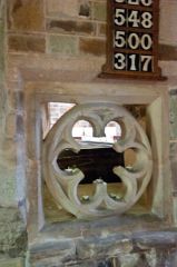 Tarrant Rushton, St Mary's Church, A squint between the nave and chancel
