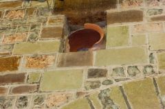 Tarrant Rushton, St Mary's Church, Acoustic jar set into the wall