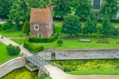 Looking down from the parapet of Tattershall Castle