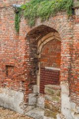 The secondary doorway from the college interior