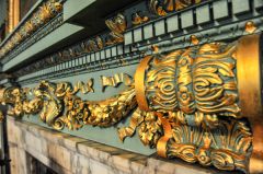 Gilded fireplace decoration