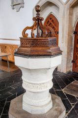 The font (Saxon base)