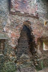 Internal chimney and exposed fireplace