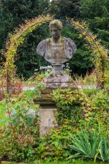 Classical bust in the terrace gardens
