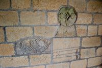 Medieval carvings in porch