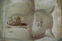 Fox carving on chancel arch