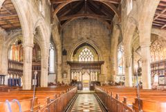 Looking east down the nave