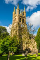 The late 14th century west tower