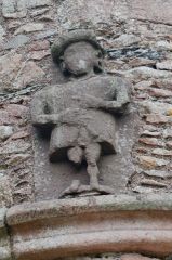 Tolquhon Castle, Carved figure over the entrance