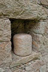 Tolquhon Castle, A skep, or woven bee-hive