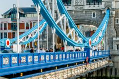 Foot traffic at road level