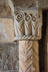 Saxon carved pillar beside the south door