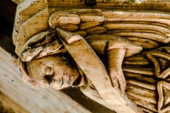 Detail of carved angel figure