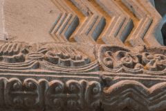 Beautifully carved Norman string course on the west wall