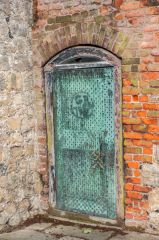Studded copper door to the gunpowder store