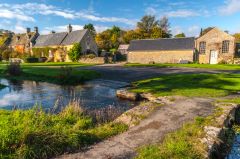 A footbridge across the River Eye