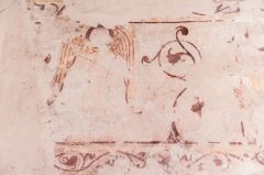 A small section of medieval wall painting