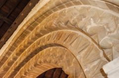 Carving detail on the chancel arch