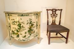 Chippendale cabinet and chair