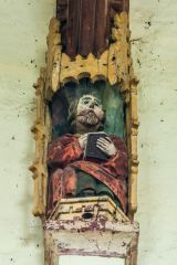 Painted corbel figure