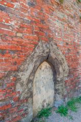 Medieval bricks in the abbey wall