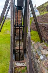 Wanlockhead Beam Engine, A side view showing the pit