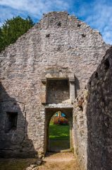 The northeast gable end