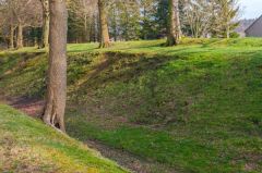 Looking down into the ditch