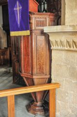 17th century 'wineglass' pulpit