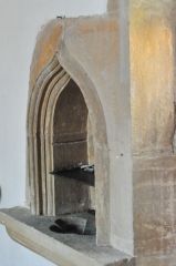13th century piscina in the chancel