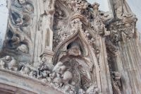 Ornate carving detail, de la Mere tomb