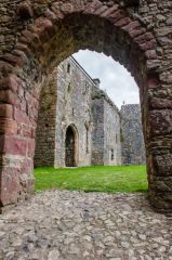 The cobbled entrance gateway