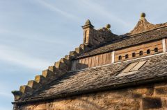 The gable end and bird entrances