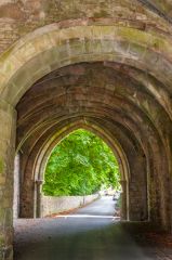 Looking through the gatehouse passage