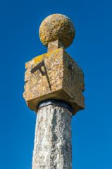 The 18th century sundial atop the cross