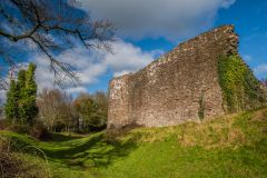 Curtain wall and ditch protecting the outer ward