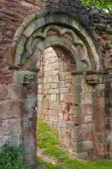 Romanesque doorway and carvings